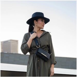 Onna Ehrlich Black Lelu Shoulder Bag Clutch